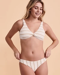 Haut de bikini torsadé GOLDEN STRIPE
