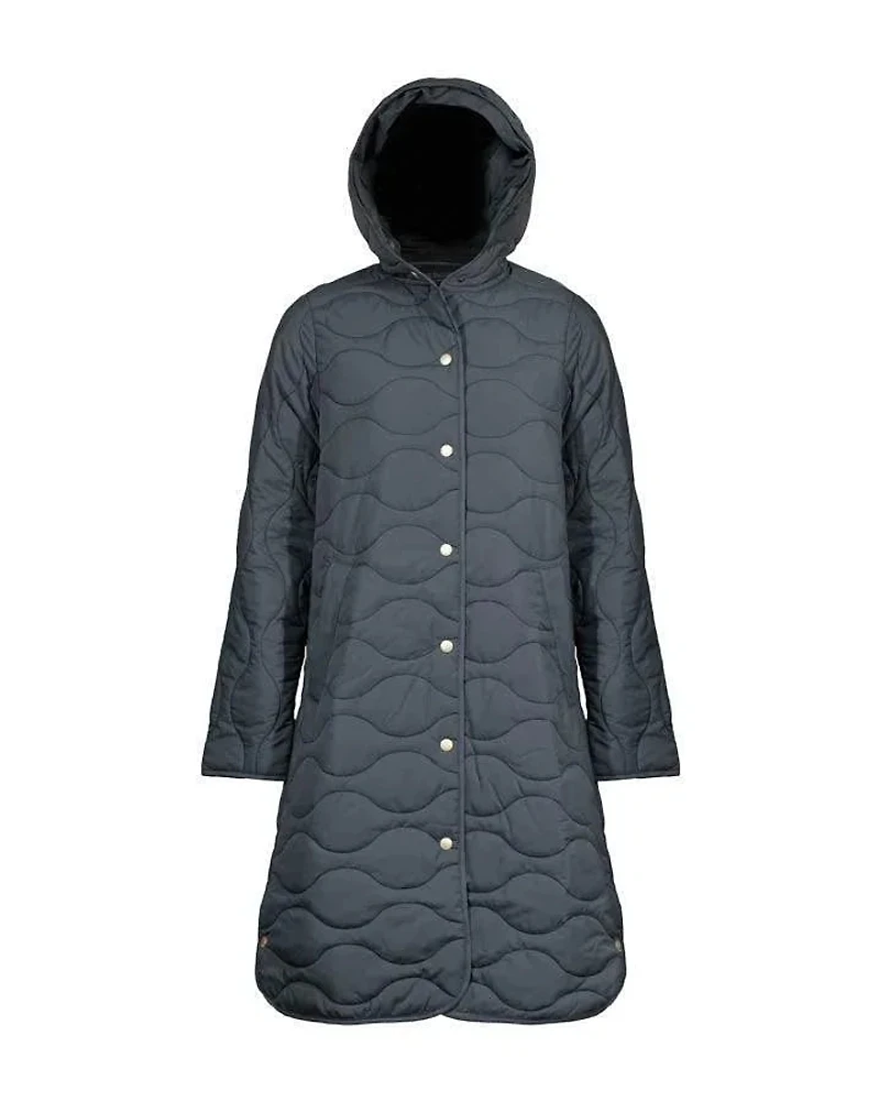 Ilse Jacobsen Long Quilted Hooded Coat
