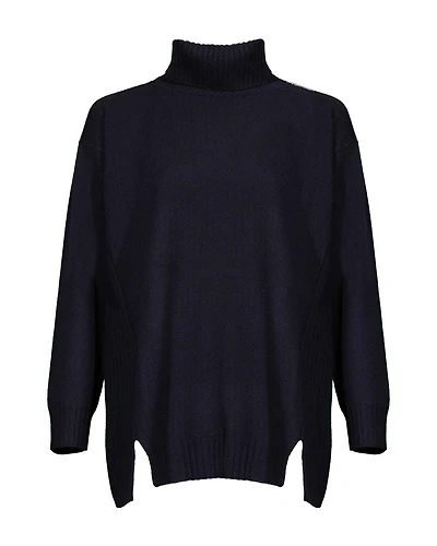 Tonet Pattern Mix Knit Turtleneck Pullover