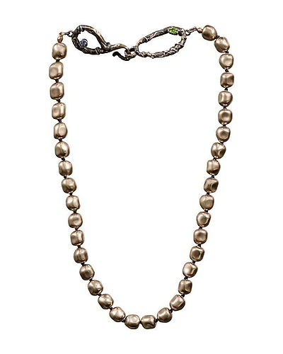 Karyn Chopik Grey Pearl Gem Necklace