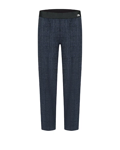 Cambio Kira Pull On Cropped Plaid Pant