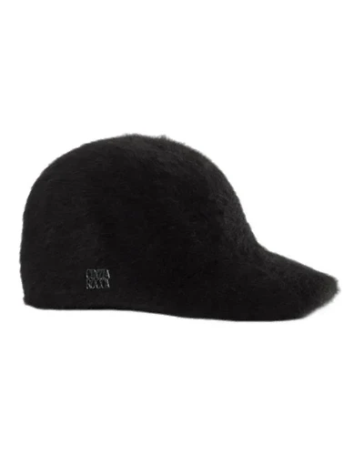 Cinzia Rocca Wool Fur Effect Baseball Hat