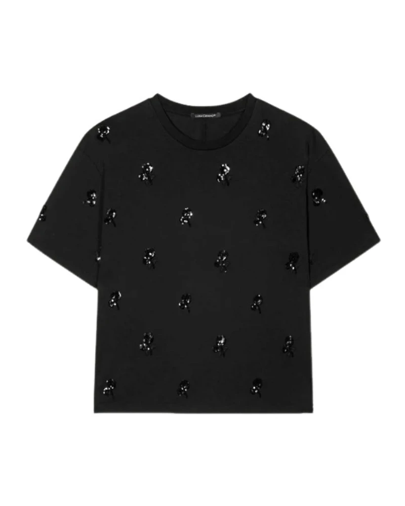 Luisa Cerano Sequin Embroidery Tee