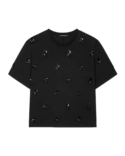 Luisa Cerano Sequin Embroidery Tee