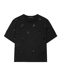 Luisa Cerano Sequin Embroidery Tee