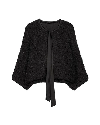 Luisa Cerano Fringe Tweed Cardigan