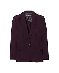 Luisa Cerano Burgundy One Button Blazer