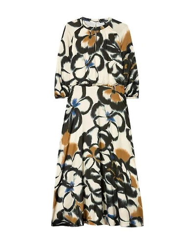 Luisa Cerano Washed Out Floral Midi Dress