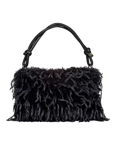 Luisa Cerano Faux Fur Evening Bag