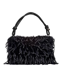 Luisa Cerano Faux Fur Evening Bag