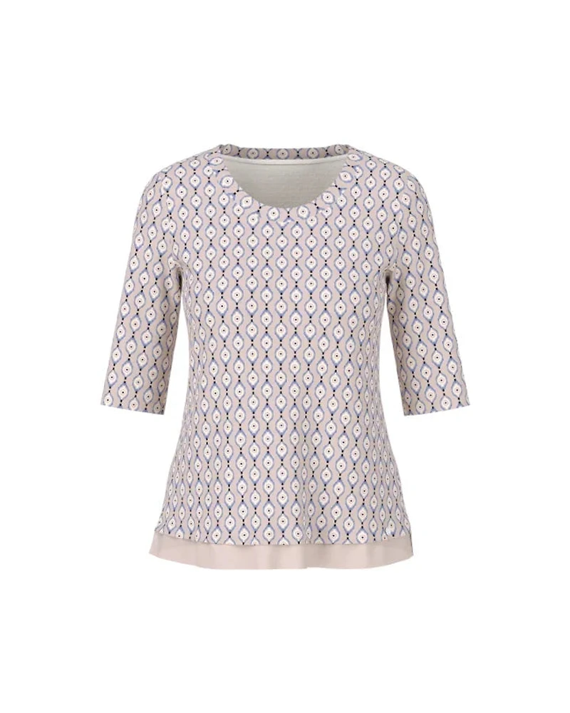 Marc Cain Print Cotton Half Sleeve Tee