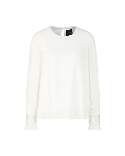 Marc Cain Round Neck Cuff Detail Blouse