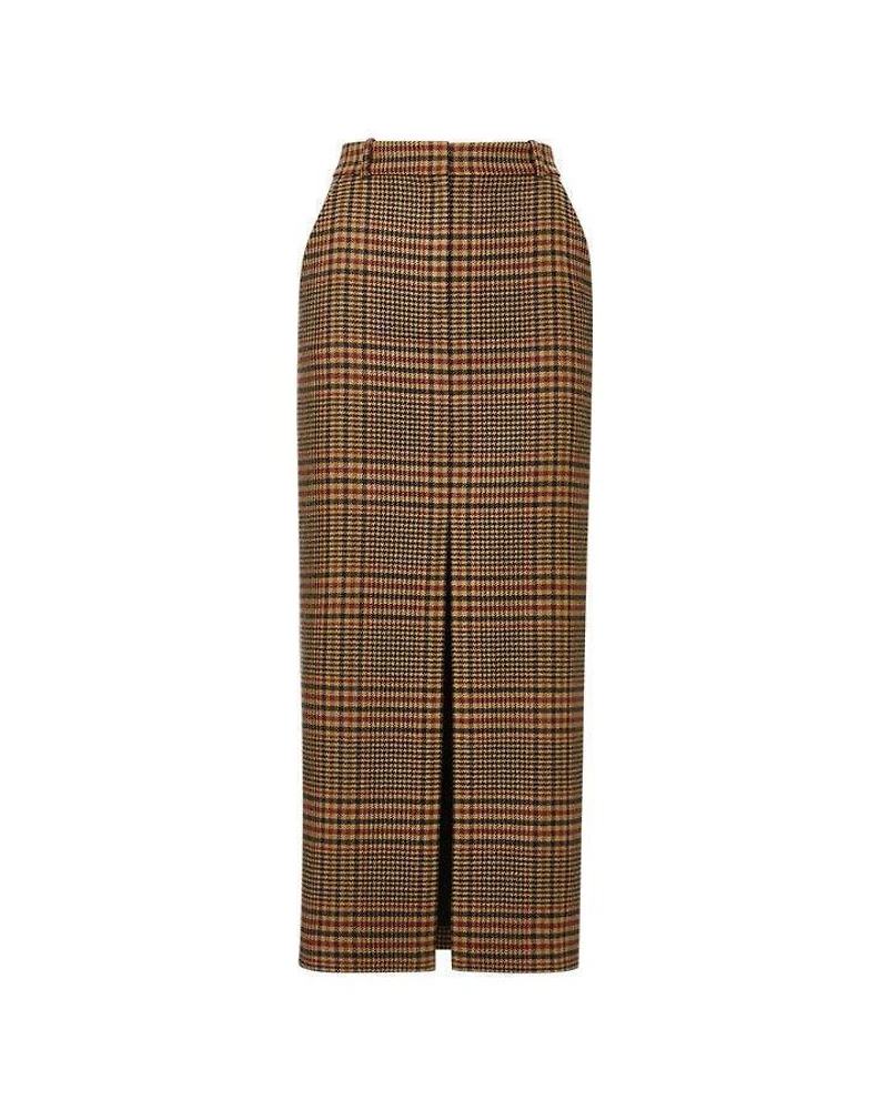 Veronica Beard Maxine Plaid Maxi Skirt