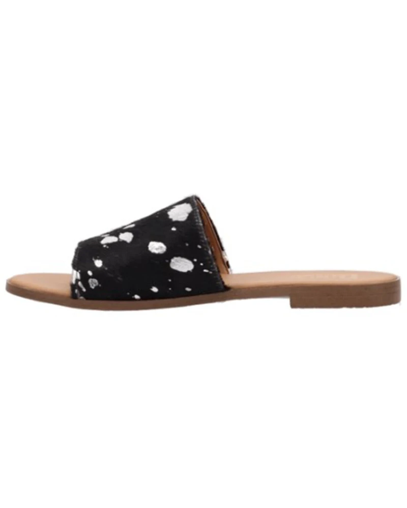 Dingo Women's Metallic Hairon Moo Sandals