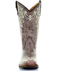 Corral Kids' Embroidered Square Toe Western Boots