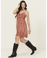 Cleo + Wolf Women's Brina Embroidered Mini Dress