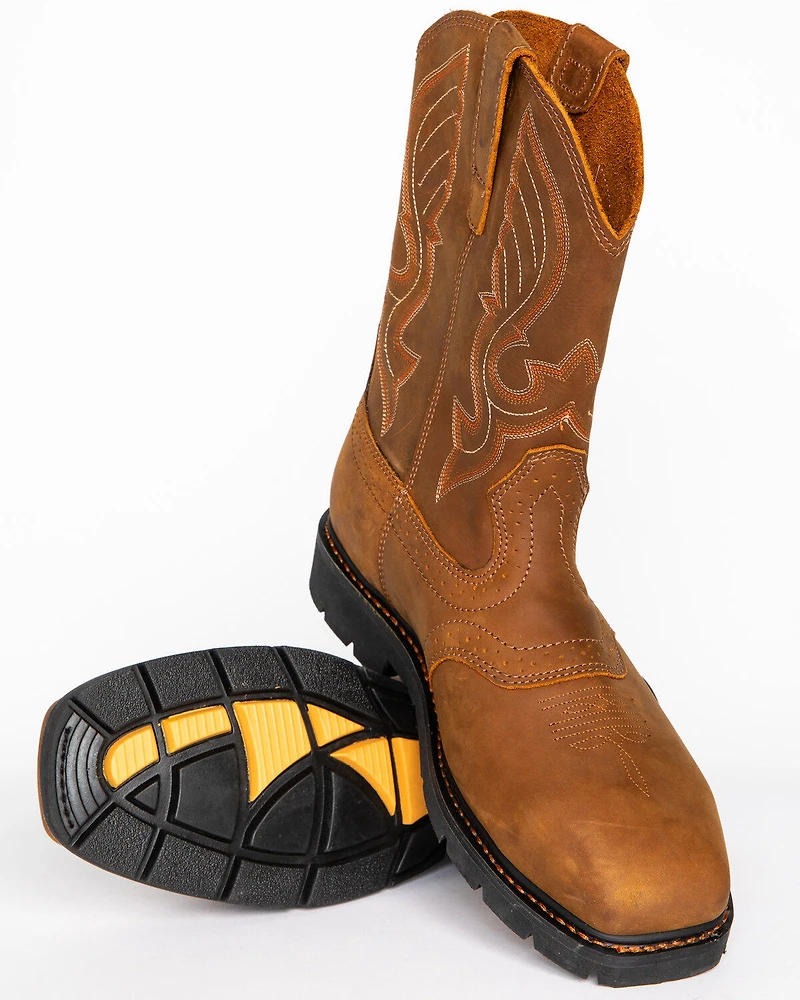 Cody James® Men's Broad Square Composite Toe Western Work Boots