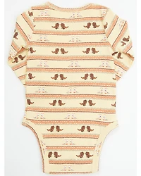 Wrangler Infant Boys' Cowboy Boot Long Sleeve Snap Onesie