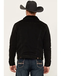 Cody James Men's Outlaw Sherpa Lined Denim Trucker Jacket