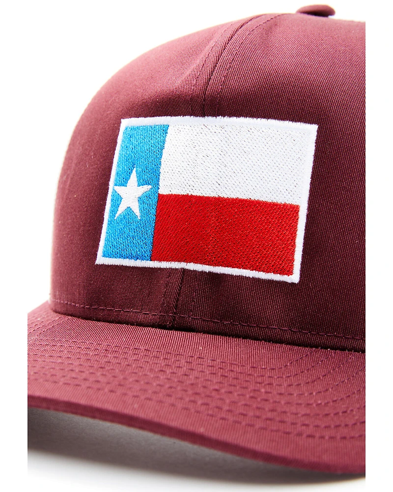 Oil Field Hats' Men's Red & White Texas Flag Patch Mesh-Back Ball Cap