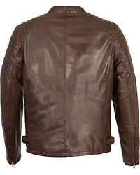 Milwaukee Leather Men's Quilted Shoulders Snap Collar Jacket - 5X