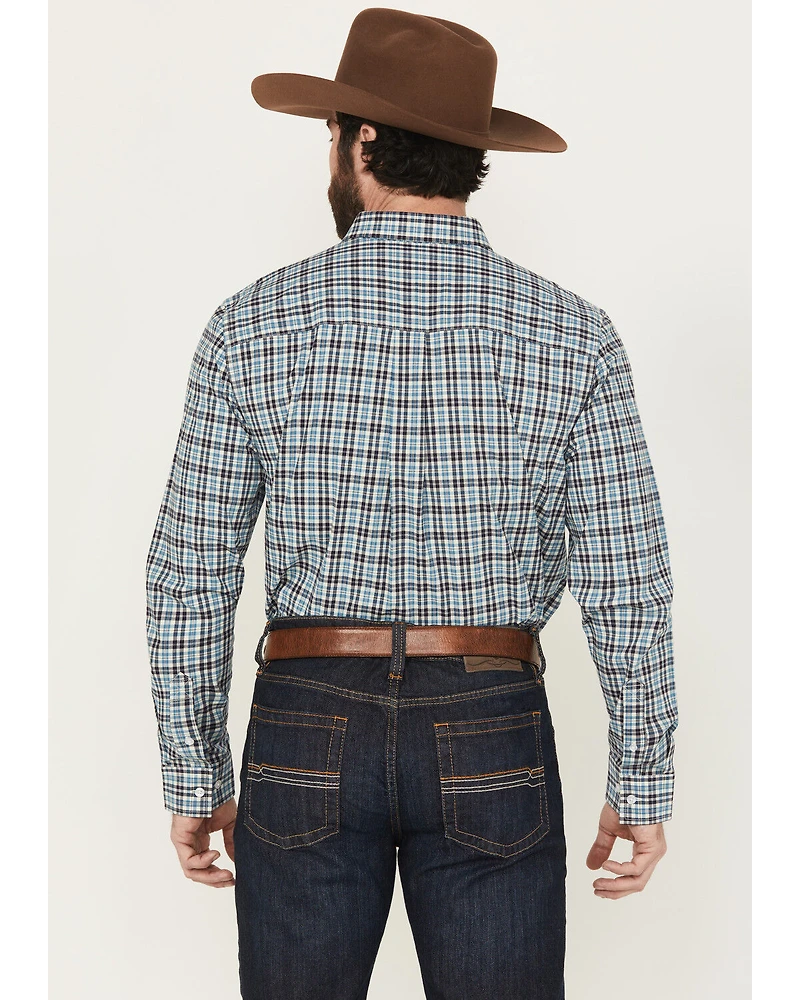 Cody James Men's Bob Plaid Print Long Sleeve Button-Down Western Shirt
