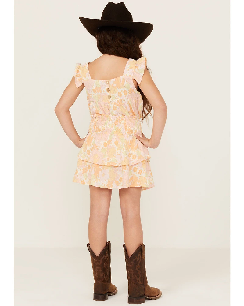 Hayden LA Girls' Pale Print Ruffle Skirt