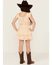 Hayden LA Girls' Pale Print Ruffle Skirt