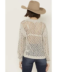 Cleo + Wolf Women's Allison Open Knit Long Sleeve Sweater