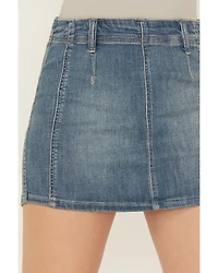 Free People Women's Daylight Medium Wash Denim Mini Skirt