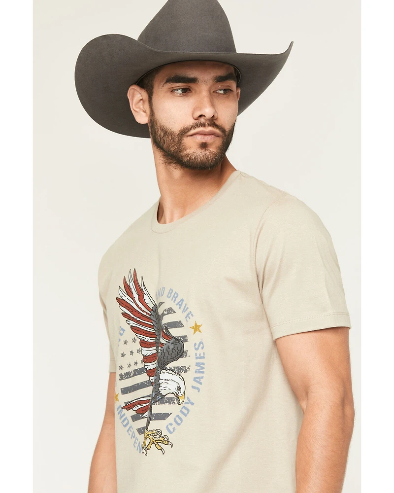 Cody James Men's Strong And Brave Short Sleeve Graphic T-Shirt