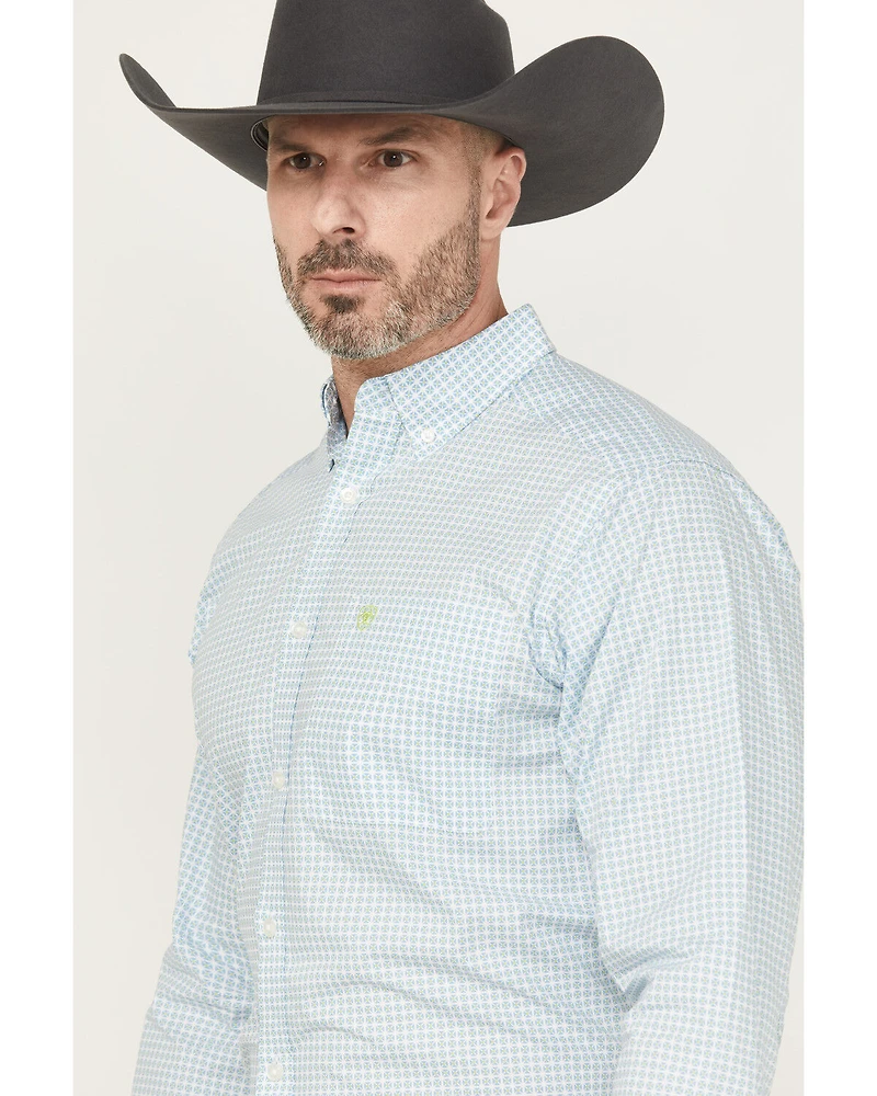 Ariat Men's Cillian Geo Print Long Sleeve Button-Down Western Shirt