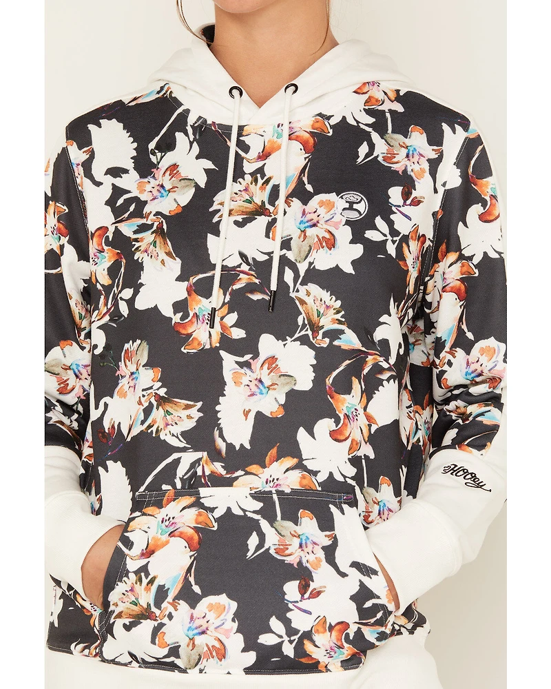 Hooey Women's Boot Barn Exclusive Contrast Floral Print Hoodie