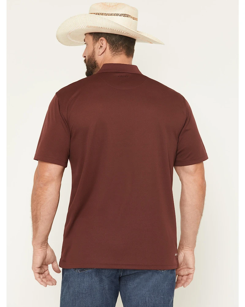 Ariat Men's TEK Solid Short Sleeve Performance Polo