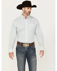 Wrangler Men's Classic Print Long Sleeve Button-Down Western Shirt