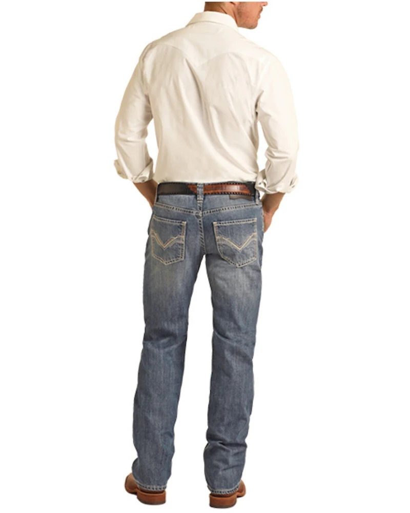 Rock & Roll Denim Men's Pistol Light Wash Slim Straight Reflex Jeans