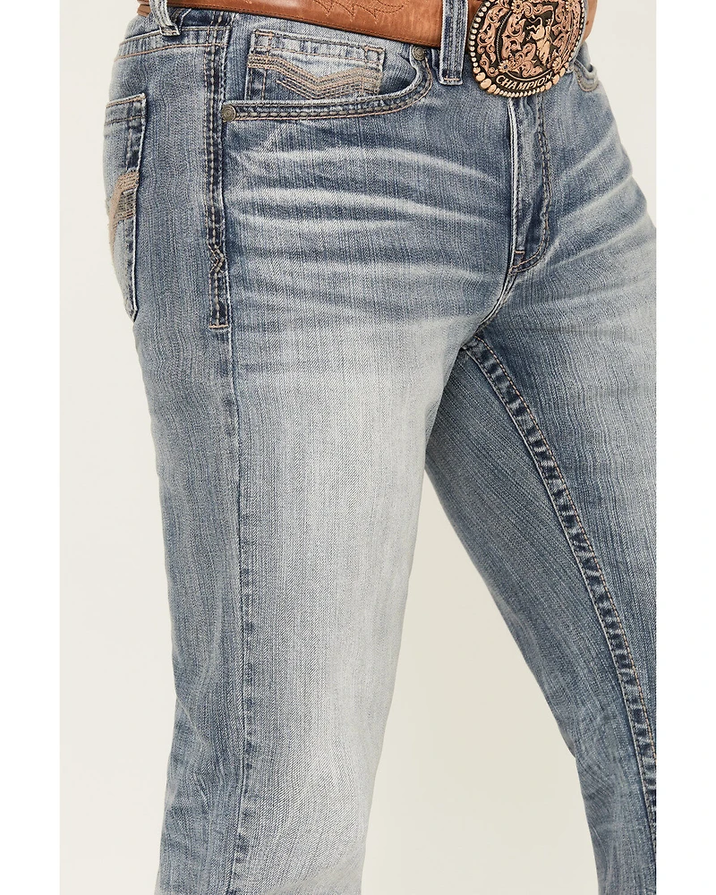 Cody James Men's Stampede Wash Jackson Slim Straight Stretch Denim Jeans