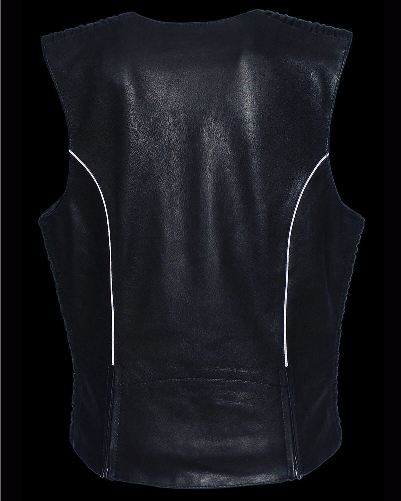 Milwaukee Leather Women's Lightweight Crinkle Snap Front Vest - 5X