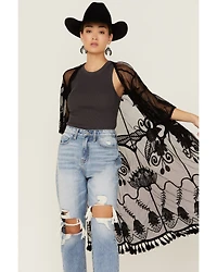 Shyanne Women's Lace Tassel Kimono