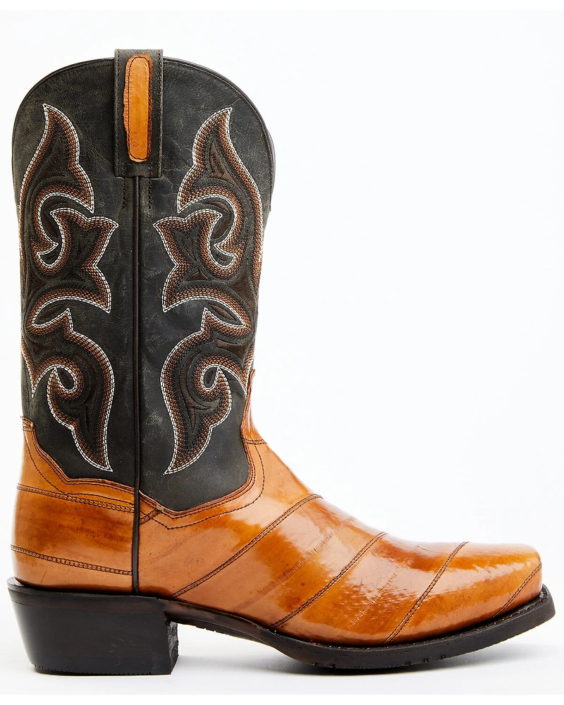 Dan Post Men's Camel Eel Exotic Western Boots - Square Toe