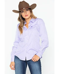 Cinch Women's Stripe Button Down Core Western Long Sleeve Shirt