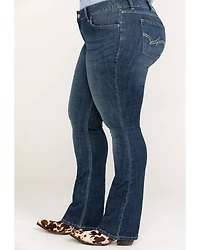 Wrangler Women's Dark Wash Bootcut Jeans - Plus