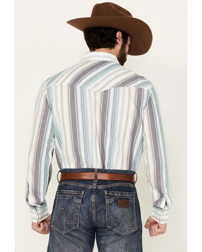 Wrangler Retro Men's Striped Long Sleeve Snap Western Shirt