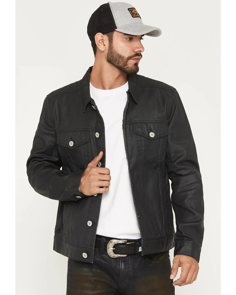 Moonshine Spirit Men's Coated Denim Jacket