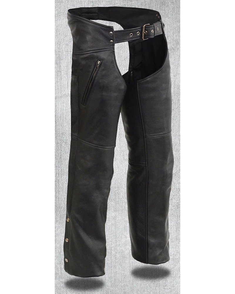 Milwaukee Leather Men's Heated Zipper Side Pocket Chaps - 5X