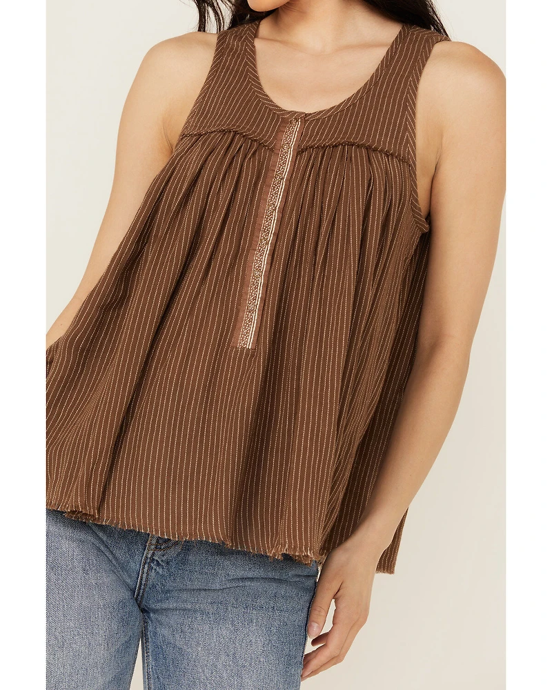 Cleo + Wolf Women's Betty Striped Print Tank Top