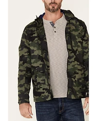 Flag & Anthem Men's Byron Camo Print Hooded Windbreaker Jacket