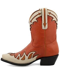 Black Star Women's Cell-Sole Leather Western Booties - Snip Toe