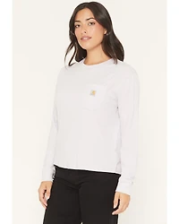 Carhartt Women's TENCEL™ Fiber Series Loose Fit Long Sleeve Crewneck Pocket T-Shirt