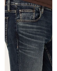 Brothers and Sons Men's Drifter Wash Tucker Slim Straight Stretch Denim Jeans